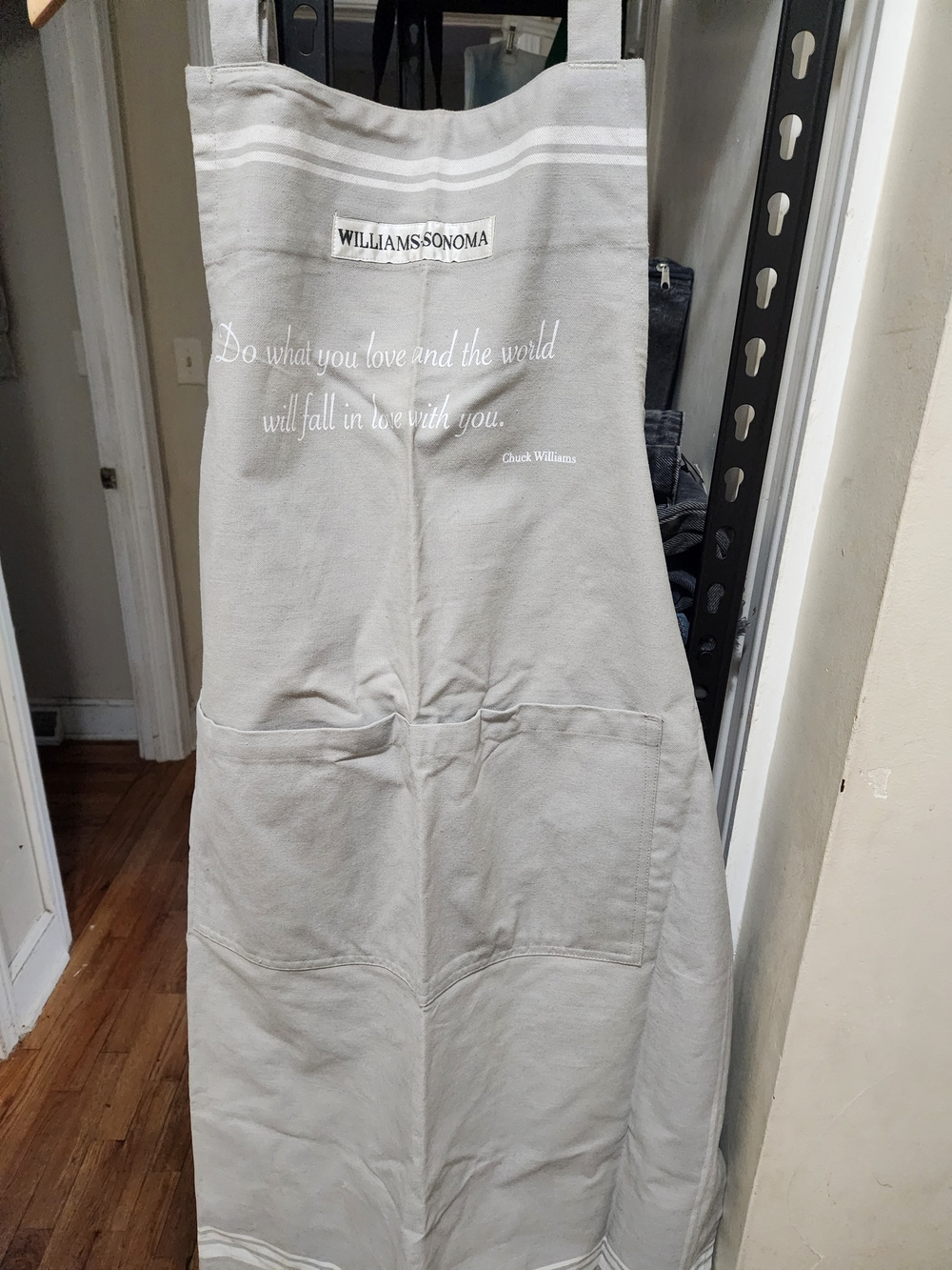 Williams Sonoma Light Gray Apron